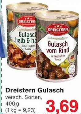Dreistern Gulasch, verschiedene Sorten, 400g