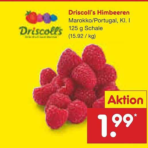 Driscoll’s Himbeeren 125 g Schale (Aktion)