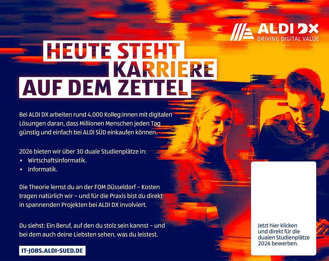 Duale Studienplätze bei ALDI DX 2026 - Jetzt bewerben!