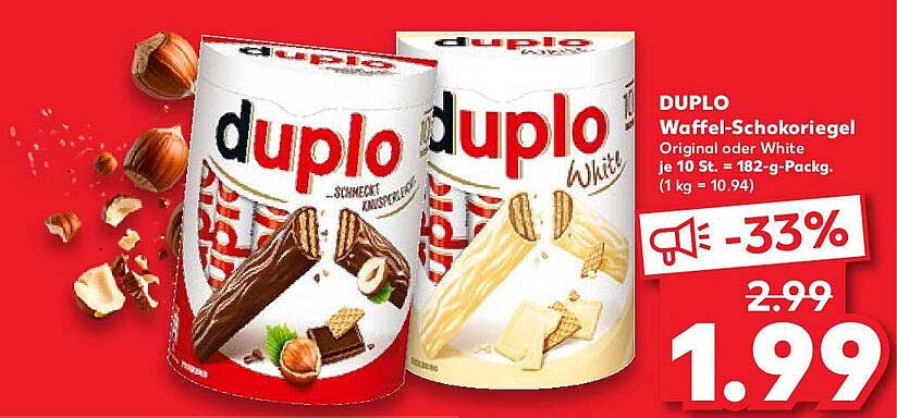 DUCLO Waffel-Schokoriegel Original oder White