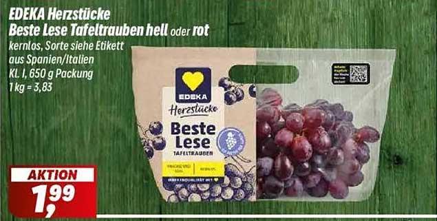 EDEKA Herzstücke Beste Lese Tafeltrauben hell oder rot