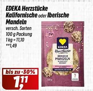 EDEKA Herzstücke Kalifornische oder Iberische Mandeln