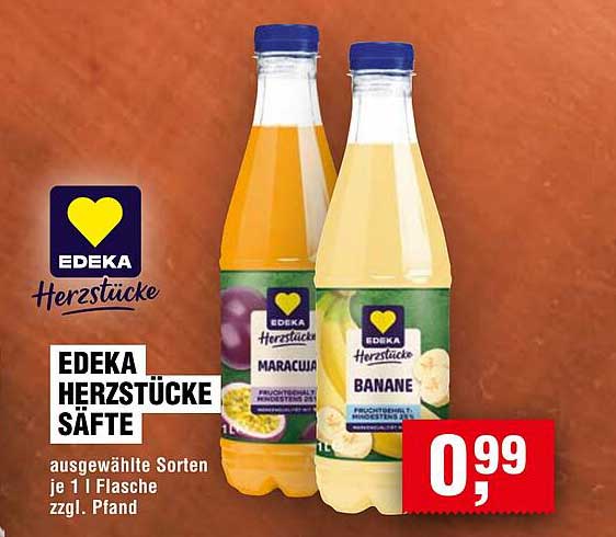 EDEKA Herzstücke Säfte - Maracuja und Banane für nur 0,99 €