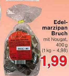 Edelmarzipan Bruch mit Nougat, 400 g