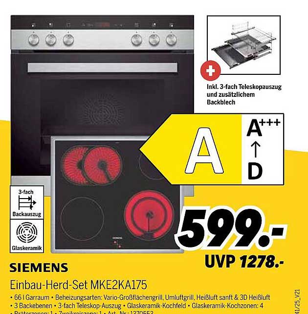 Einbau-Herd-Set MKE2KA175 von Siemens