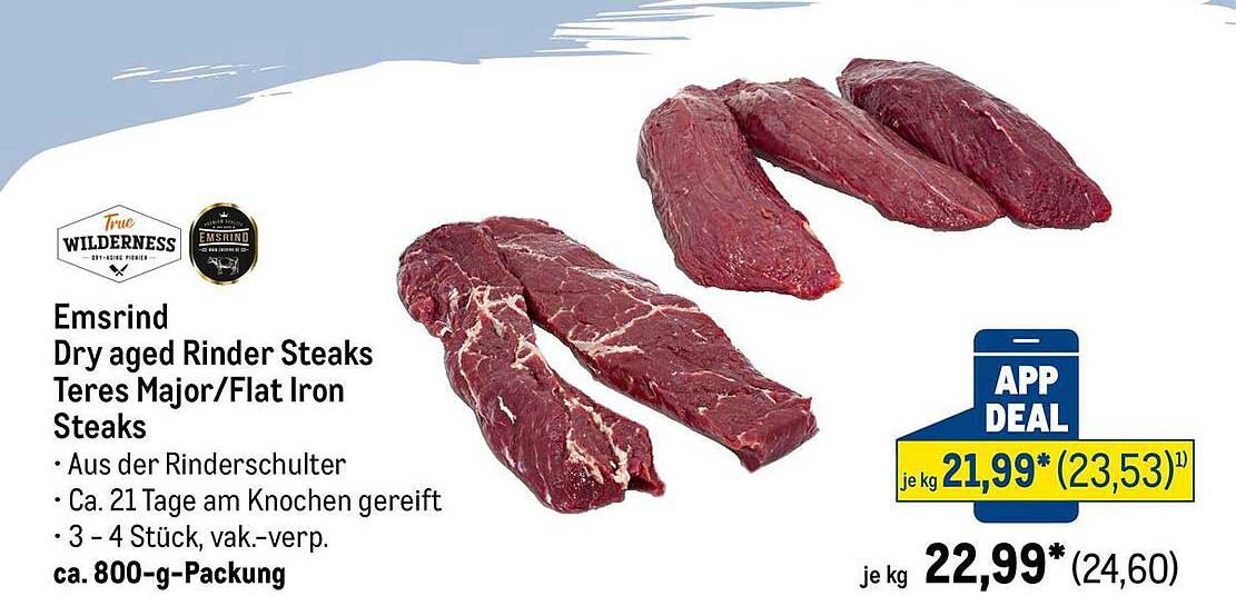 Emsrind Dry Aged Rinder Steaks Teres Major/Flat Iron Steaks