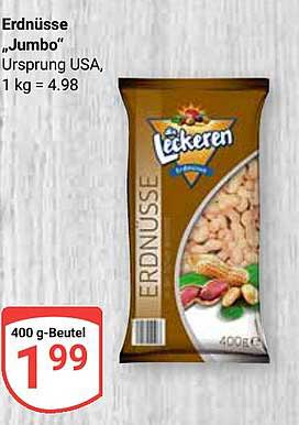 Erdnüsse 'Jumbo' 400 g für nur 1,99 €