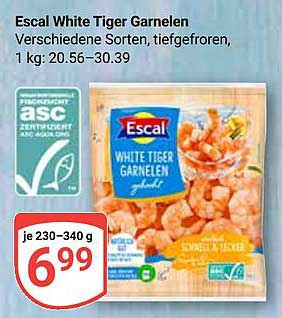 Escal White Tiger Garnelen, tiefgefroren, 230-340 g