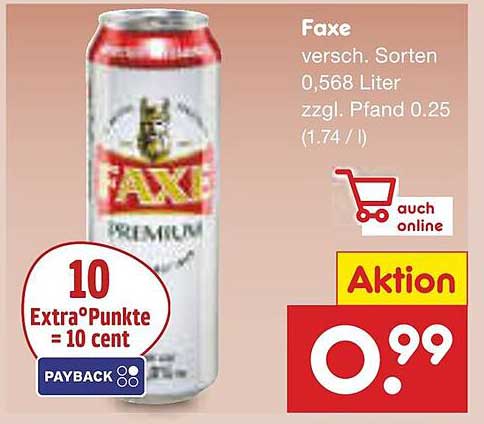 Faxe Premium 0,568 Liter – Verschiedene Sorten im Angebot