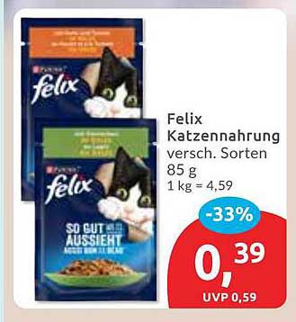 Felix Katzennahrung verschiedene Sorten 85 g
