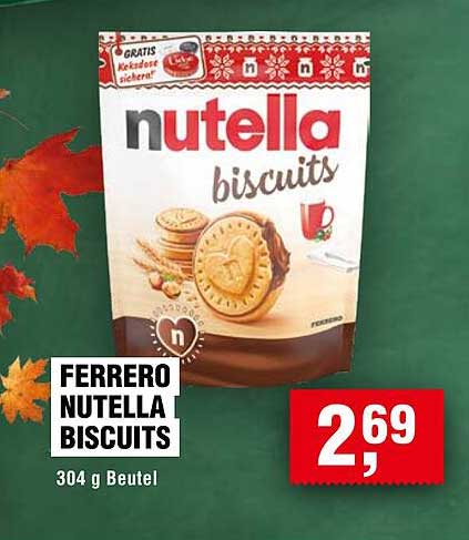 FERRERO NUTELLA BISCUITS 304 g Beutel