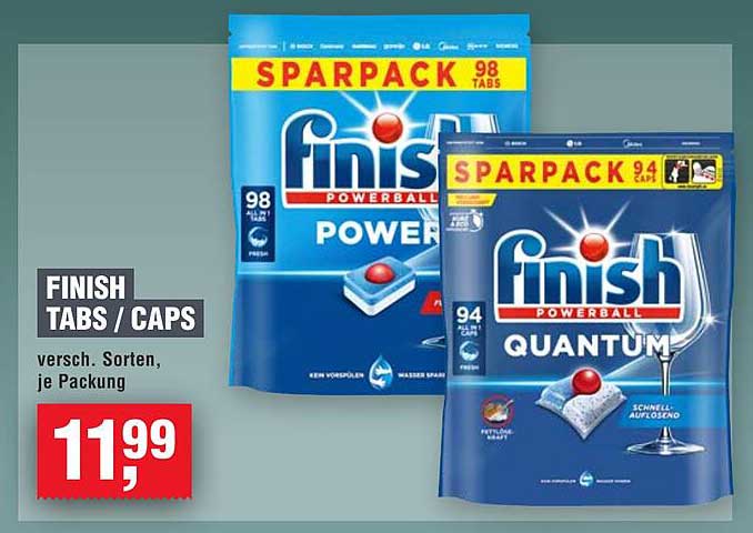 FINISH TABS / CAPS - Sparpack 98 Tabs oder 94 Caps