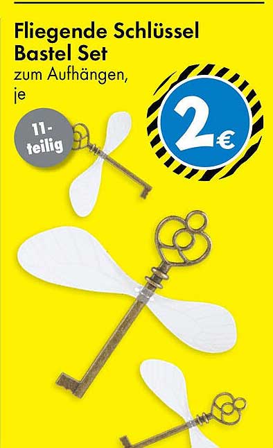 Fliegendes Schlüssel Bastel Set zum Aufhängen, je 11-teilig