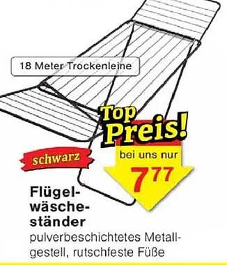 Flügelwäscheständer 18 Meter Trockenleine - Top Preis!