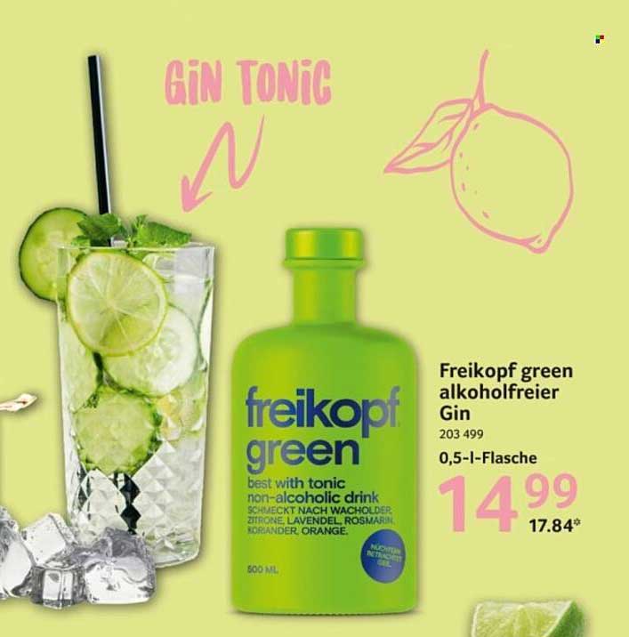 Freikopf green alkoholfreier Gin 0,5 l