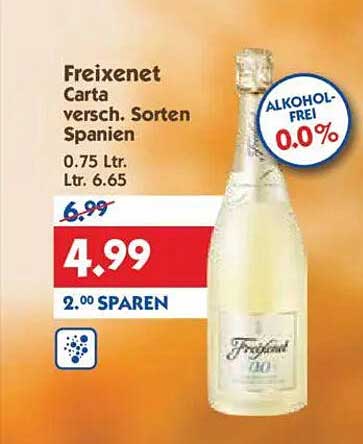 Freixenet Carta verschieden Sorten Spanien 0.75 Ltr.