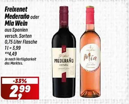Freixenet Mederaño oder Mia Wein aus Spanien