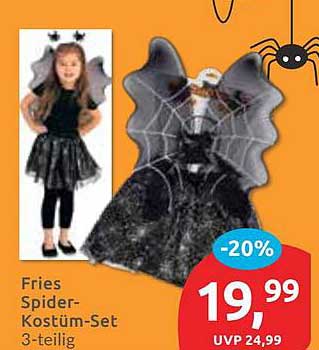 Fries Spider-Kostüm-Set 3-teilig