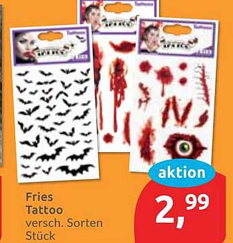Fries Tattoo - Verschiedene Sorten für nur 2,99 €