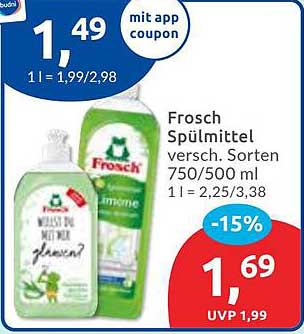 Frosch Spülmittel verschiedene Sorten 750/500 ml