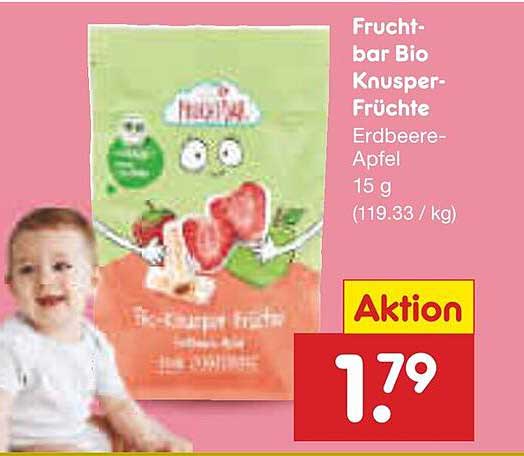 Fruchtbar Bio Knusper-Früchte Erdbeere-Apfel 15 g