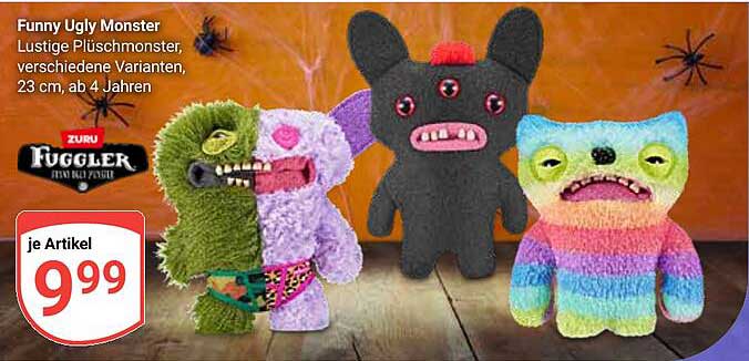 Funny Ugly Monster - Lustige Plüschmonster, verschiedene Varianten, 23 cm, ab 4 Jahren