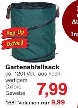 Gartenabfallsack 120l aus hochwertigem Oxford-Gewebe