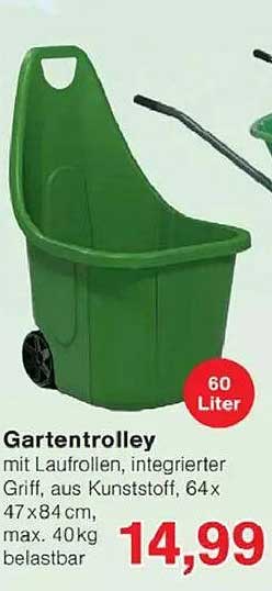 Gartentrolley mit Rollen und integriertem Griff