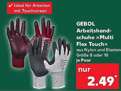 GEBOL Arbeitshandschuhe »Multi Flex Touch«