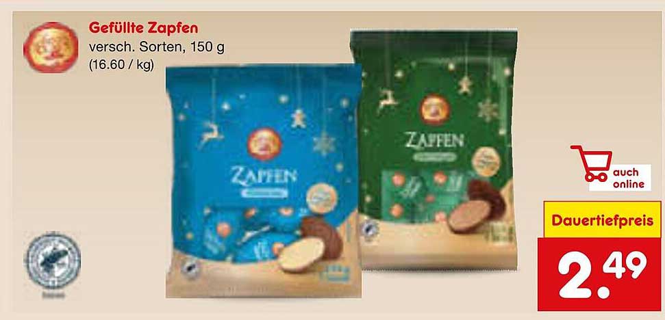Gefüllte Zapfen, 150 g, verschiedene Sorten