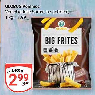 GLOBUS Pommes, verschiedene Sorten, tiefgefroren
