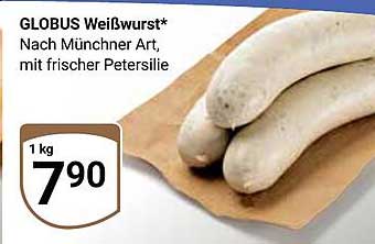 GLOBUS Weißwurst* Nach Münchner Art, mit frischer Petersilie