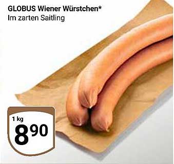 GLOBUS Wiener Würstchen im zarten Saitling
