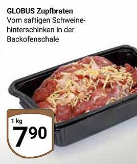 GLOBUS Zupfbraten vom saftigen Schweinehinter-Schinken in der Backofen-Schale