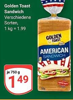 Golden Toast Sandwich - Verschiedene Sorten, je 750 g für nur 1,49 €