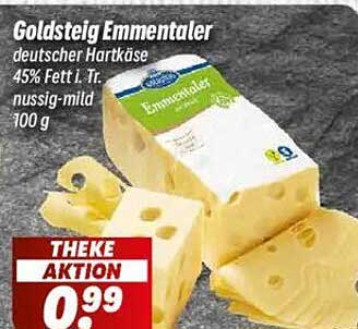 Goldsteig Emmentaler 100 g - deutscher Hartkäse
