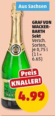 GRAF VON WACKER-BARTH Sekt, 0,75 l