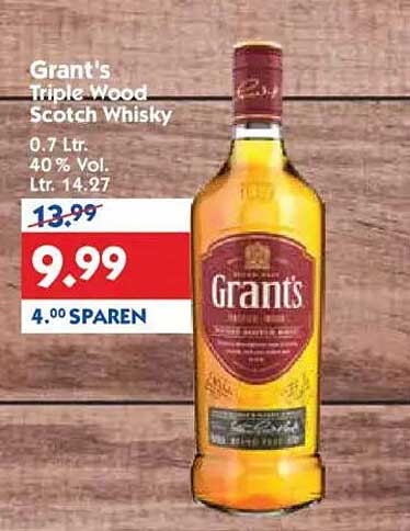 Grant's Triple Wood Scotch Whisky 0,7 L