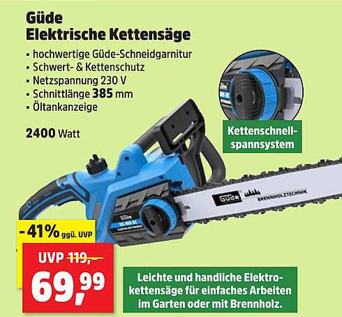 Güde Elektrische Kettensäge