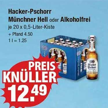 Hacker-Pschorr Münchner Hell oder Alkoholfrei - 20 x 0,5-Liter-Kiste