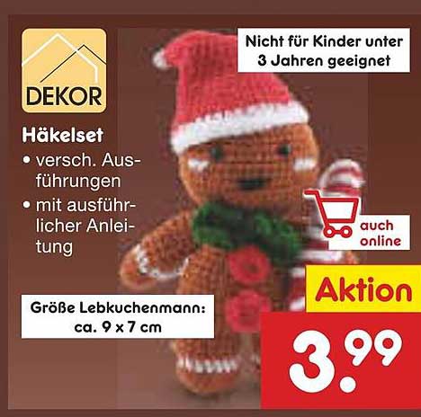 Häkelset - Lebkuchenmann