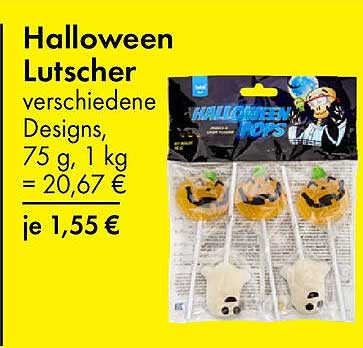 Halloween Lutscher verschiedene Designs, 75 g
