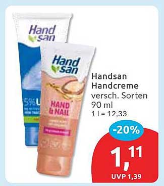 Hands san Handcreme verschiedene Sorten 90 ml