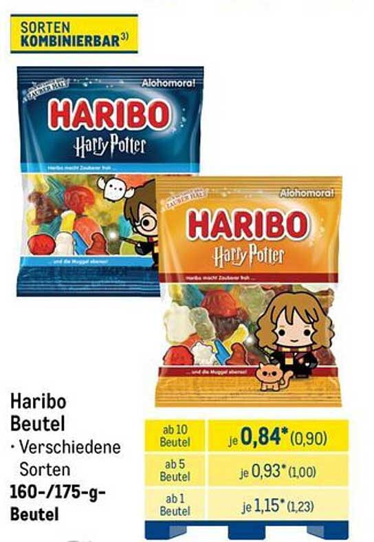 Haribo Beutel - Verschiedene Sorten 160-/175-g-Beutel