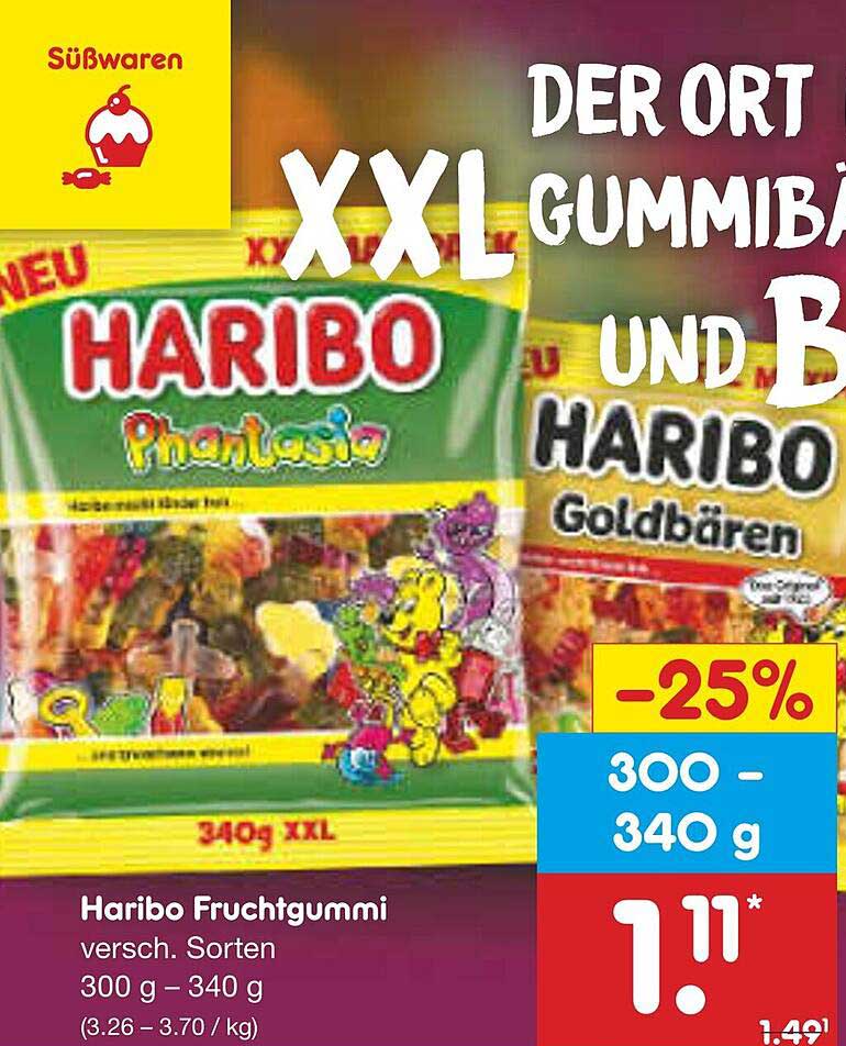 Haribo Fruchtgummi 300 g - 340 g, verschiedene Sorten