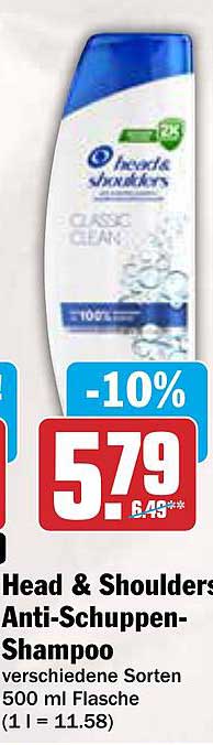 Head & Shoulders Anti-Schuppen-Shampoo 500 ml