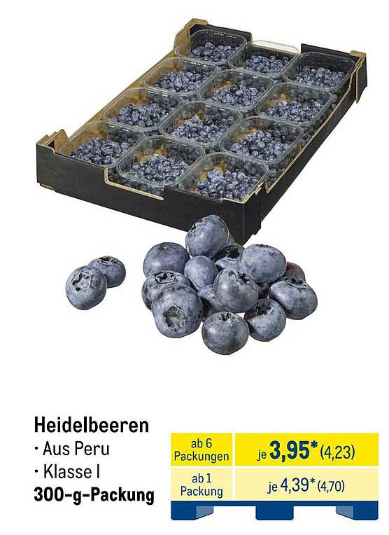 Heidelbeeren aus Peru - 300-g-Packung