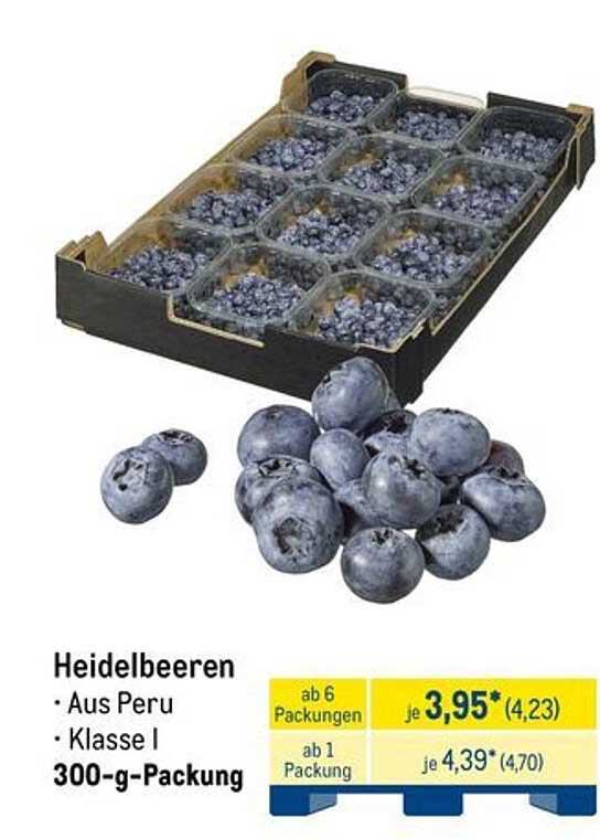 Heidelbeeren - Aus Peru, 300-g-Packung - Klasse I
