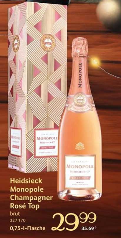 Heidsieck Monopole Champagner Rosé Top 0,75 l-Flasche