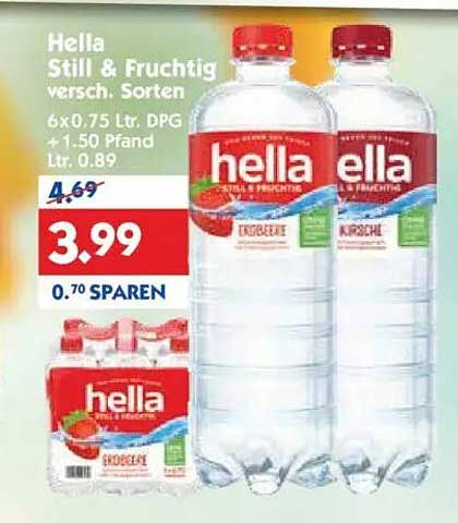 Hella Still & Fruchtig 6x0,75 Ltr. DPG - Verschiedene Sorten